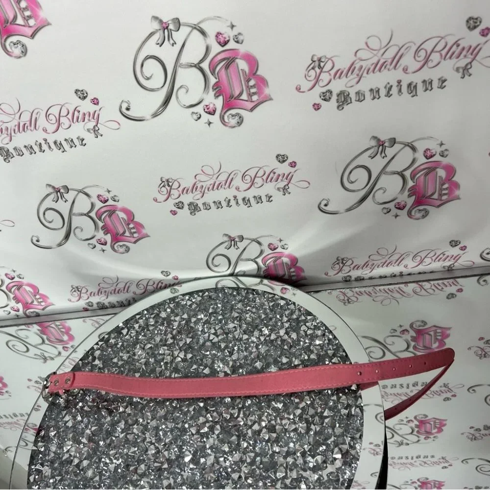 Bling collar rhinestone diamonds animal dog necklace collar choker suede pink